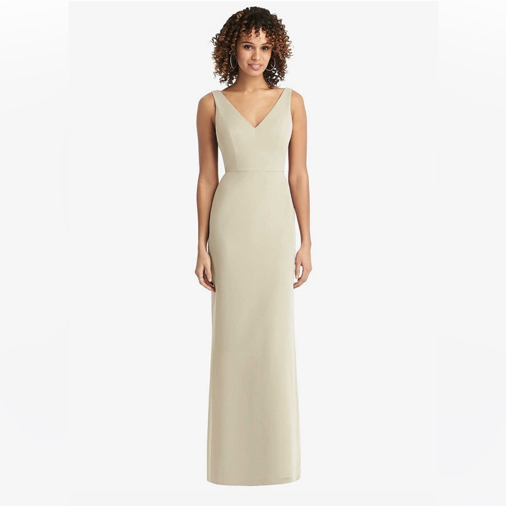 Dressy Group - Social Bridesmaid SLEEVELESS TIE BACK CHIFFON TRUMPET GOWN